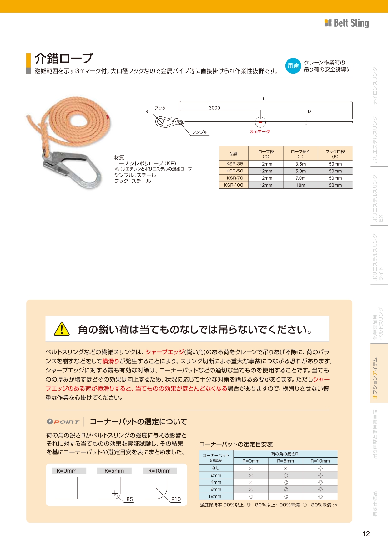 イージーモッコ　3.0M角　赤色ベルト - 1